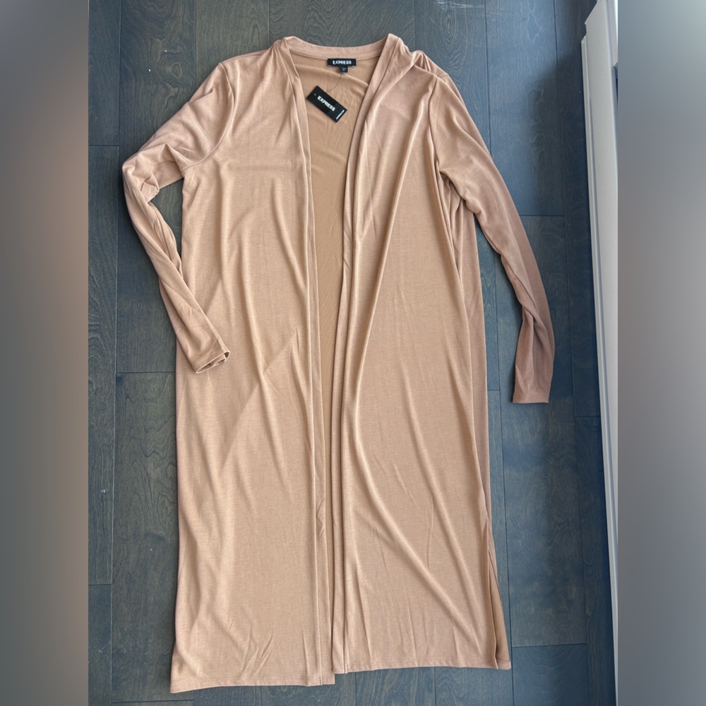 Express Tan Long Cardigan Size Medium